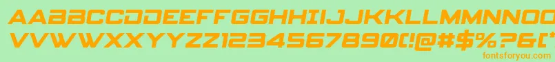 spyagency3 1semital Font – Orange Fonts on Green Background