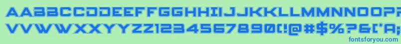 spyagencyv3 1college Font – Blue Fonts on Green Background