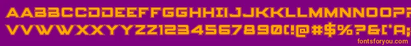 spyagencyv3 1college Font – Orange Fonts on Purple Background