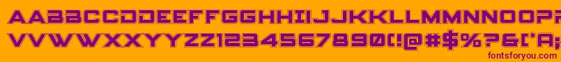 spyagencyv3 1college Font – Purple Fonts on Orange Background