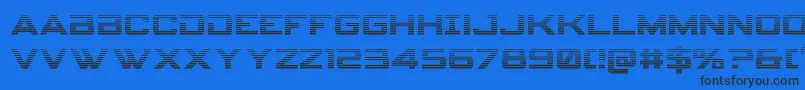 spyagencyv3 1grad-Schriftart – Schwarze Schriften auf blauem Hintergrund