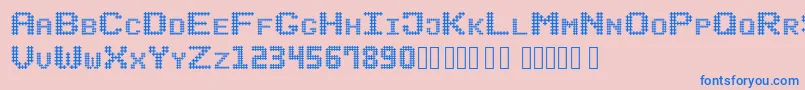 Weitere Informationen zur SQELLS-Schriftart SQELLS-Schriftart – Blaue Schriften auf rosa Hintergrund