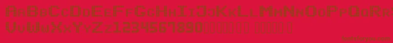 SQELLS Font – Brown Fonts on Red Background
