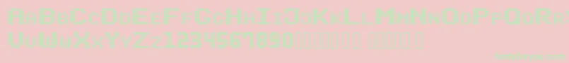 SQELLS Font – Green Fonts on Pink Background