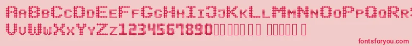 SQELLS Font – Red Fonts on Pink Background