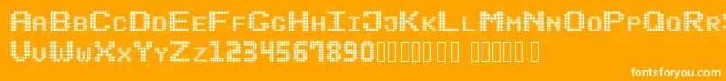 Fonte SQELLS – fontes brancas em um fundo laranja
