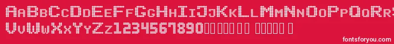 SQELLS Font – White Fonts on Red Background