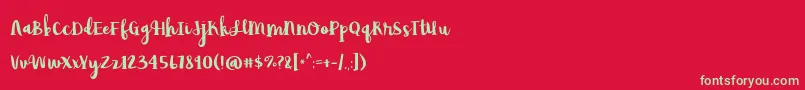 AvocadoLime Font – Green Fonts on Red Background