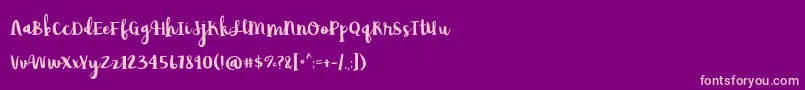 AvocadoLime Font – Pink Fonts on Purple Background