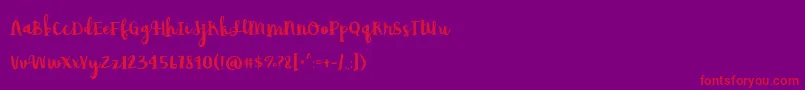 AvocadoLime Font – Red Fonts on Purple Background