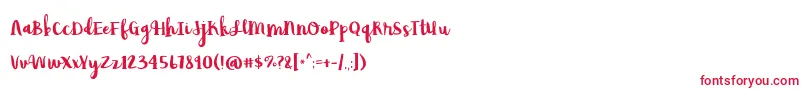 AvocadoLime Font – Red Fonts on White Background