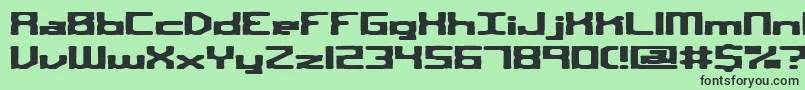 sqroute Font – Black Fonts on Green Background