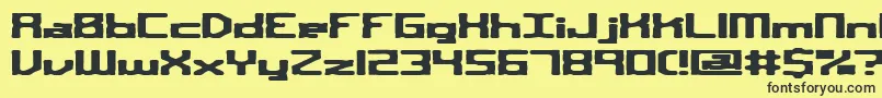sqroute Font – Black Fonts on Yellow Background