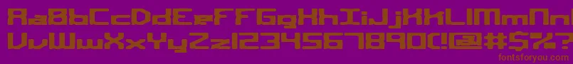 sqroute Font – Brown Fonts on Purple Background