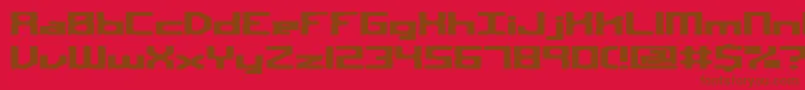 sqroute Font – Brown Fonts on Red Background