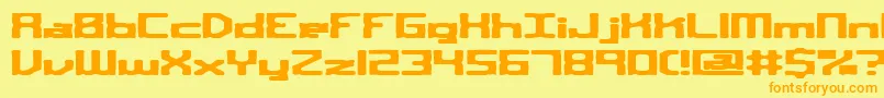 sqroute Font – Orange Fonts on Yellow Background