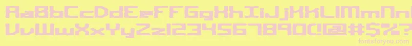 sqroute Font – Pink Fonts on Yellow Background