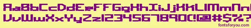 sqroute Font – Purple Fonts on Yellow Background