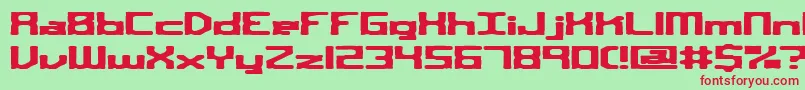 sqroute Font – Red Fonts on Green Background