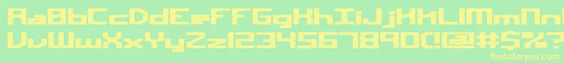sqroute Font – Yellow Fonts on Green Background