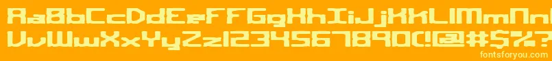 sqroute Font – Yellow Fonts on Orange Background