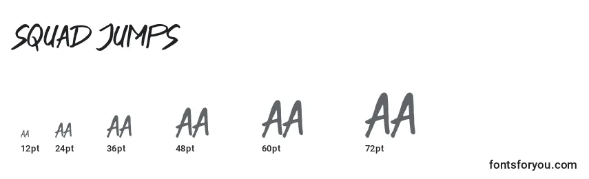 SQUAD JUMPS Font Sizes