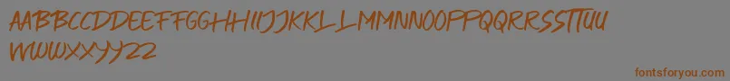 SQUAD JUMPS Font – Brown Fonts on Gray Background