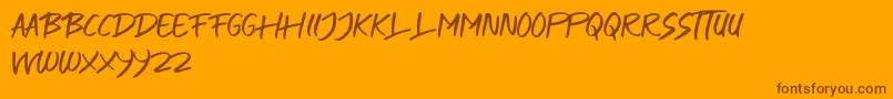 More about SQUAD JUMPS Font SQUAD JUMPS Font – Brown Fonts on Orange Background