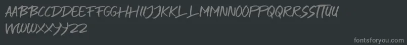 SQUAD JUMPS Font – Gray Fonts on Black Background