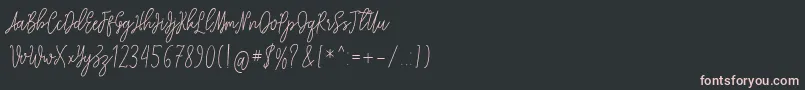 フォントSquadwife Free – 黒い背景にピンクのフォント