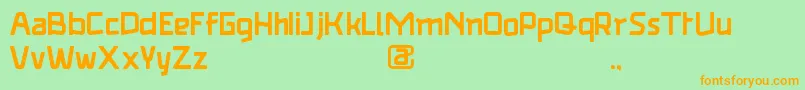 Square demo ver  Font – Orange Fonts on Green Background