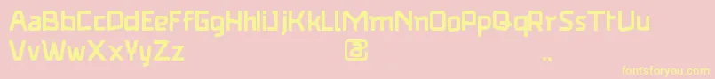Square demo ver  Font – Yellow Fonts on Pink Background