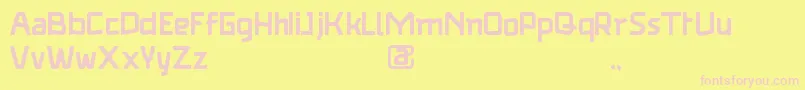 Square demo ver  Font – Pink Fonts on Yellow Background