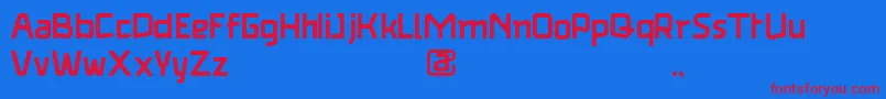 Square demo ver  Font – Red Fonts on Blue Background
