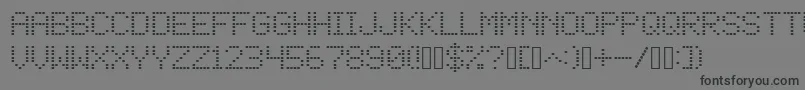 Square Dot Matrix Font – Black Fonts on Gray Background