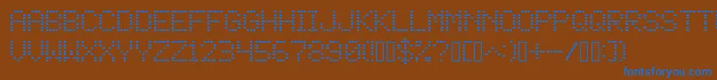 Czcionka Square Dot Matrix – niebieskie czcionki na brązowym tle