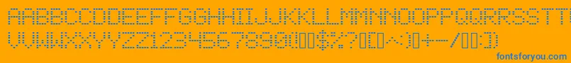 fuente Square Dot Matrix – Fuentes Azules Sobre Fondo Naranja