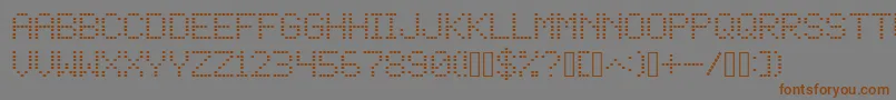 Square Dot Matrix Font – Brown Fonts on Gray Background