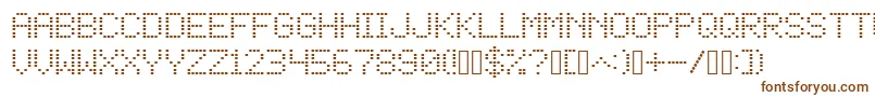 Square Dot Matrix Font – Brown Fonts on White Background