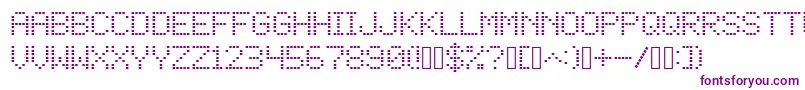 Square Dot Matrix Font – Purple Fonts on White Background