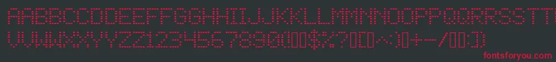 フォントSquare Dot Matrix – 黒い背景に赤い文字