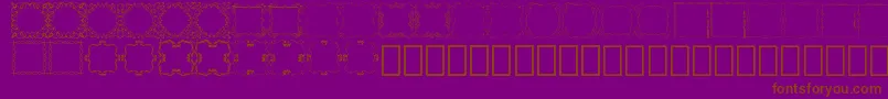 Square Frames Demo Font – Brown Fonts on Purple Background