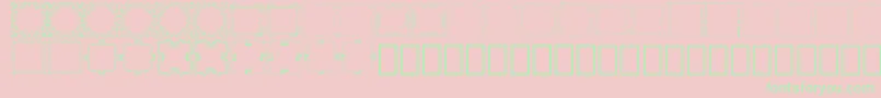 Square Frames Demo Font – Green Fonts on Pink Background