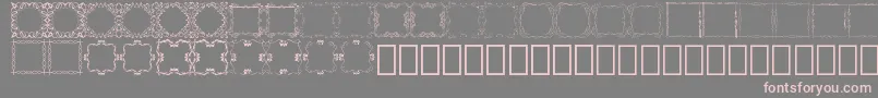 Square Frames Demo-Schriftart – Rosa Schriften auf grauem Hintergrund