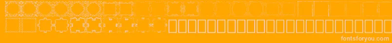 Square Frames Demo Font – Pink Fonts on Orange Background