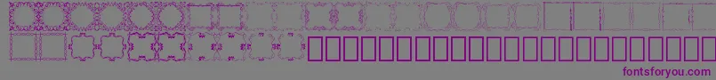 Шрифт Square Frames Demo – фиолетовые шрифты на сером фоне