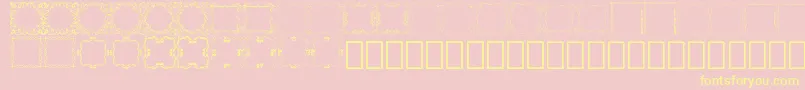 Square Frames Demo Font – Yellow Fonts on Pink Background