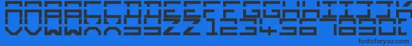Square Mile Font – Black Fonts on Blue Background