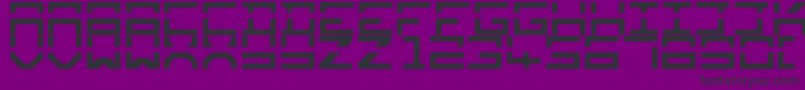 フォントSquare Mile – 紫の背景に黒い文字