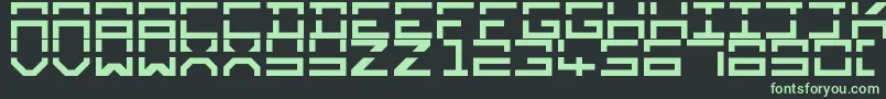 Square Mile Font – Green Fonts on Black Background